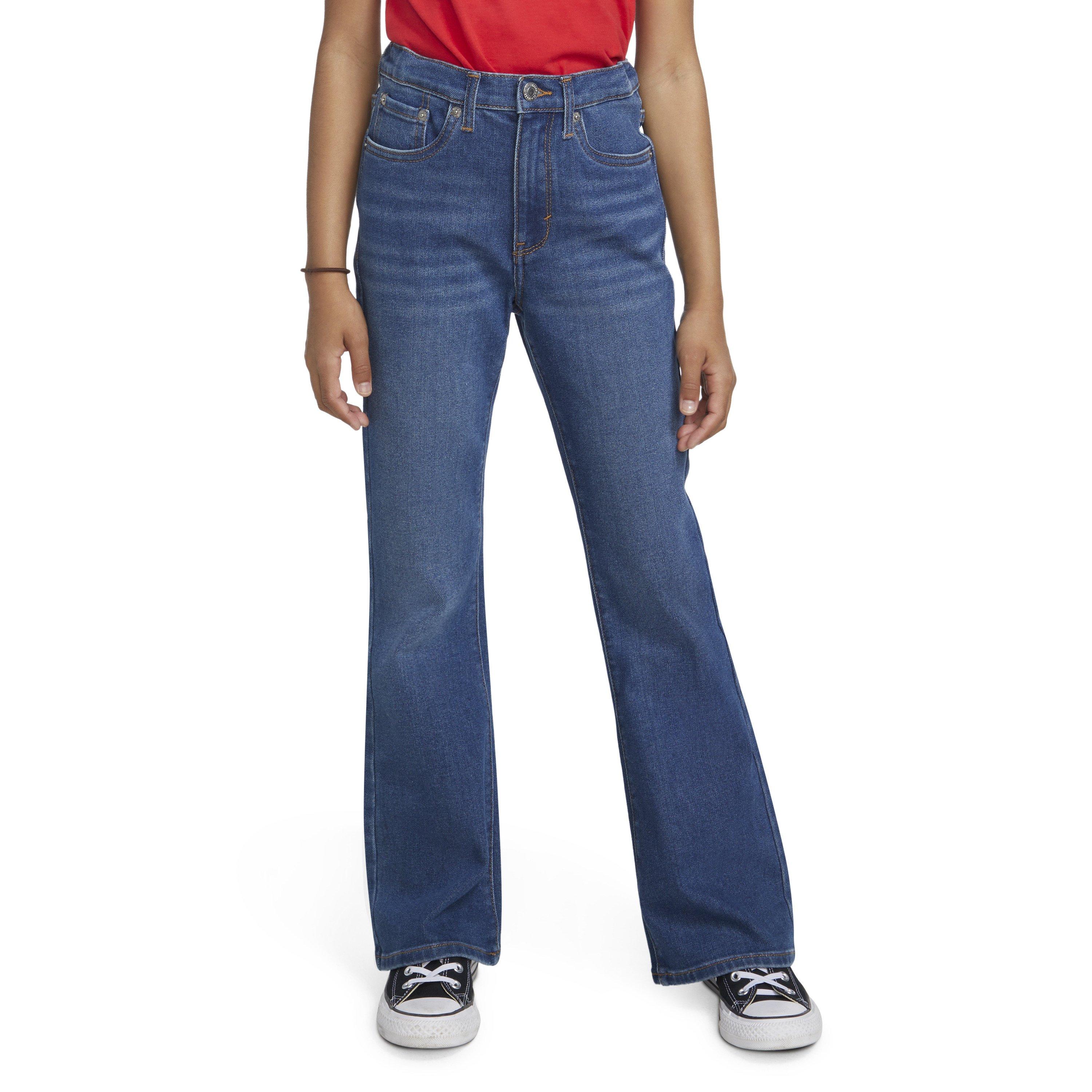 Levi's Big Girls' 726 High Rise Flare Dark Blue Wash Denim Jeans - DARK BLUE
